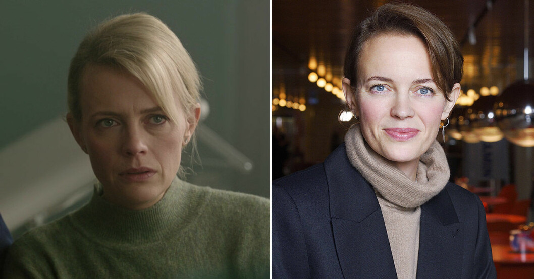 I Älska mig är Josephine blond men inför Guldbaggen i januari 2021 var hon åter brunett. Josephine Bornebusch i Älska mig.