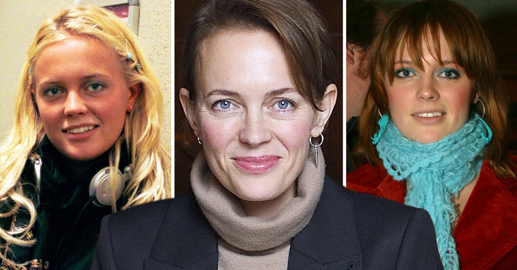 Josephine Bornebusch med flera olika frisyrer.