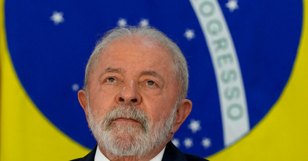 Brasiliens president Luiz Inácio Lula da Silva. Arkivbild. Lula fördömer rysk kränkning