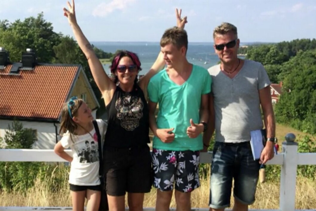 Ulf Brynte, till höger, med resten av familjen innan han blev sjuk. <strong>Foto: Privat</strong> Familjen Brynte på semester innan Ulf blev sjuk.