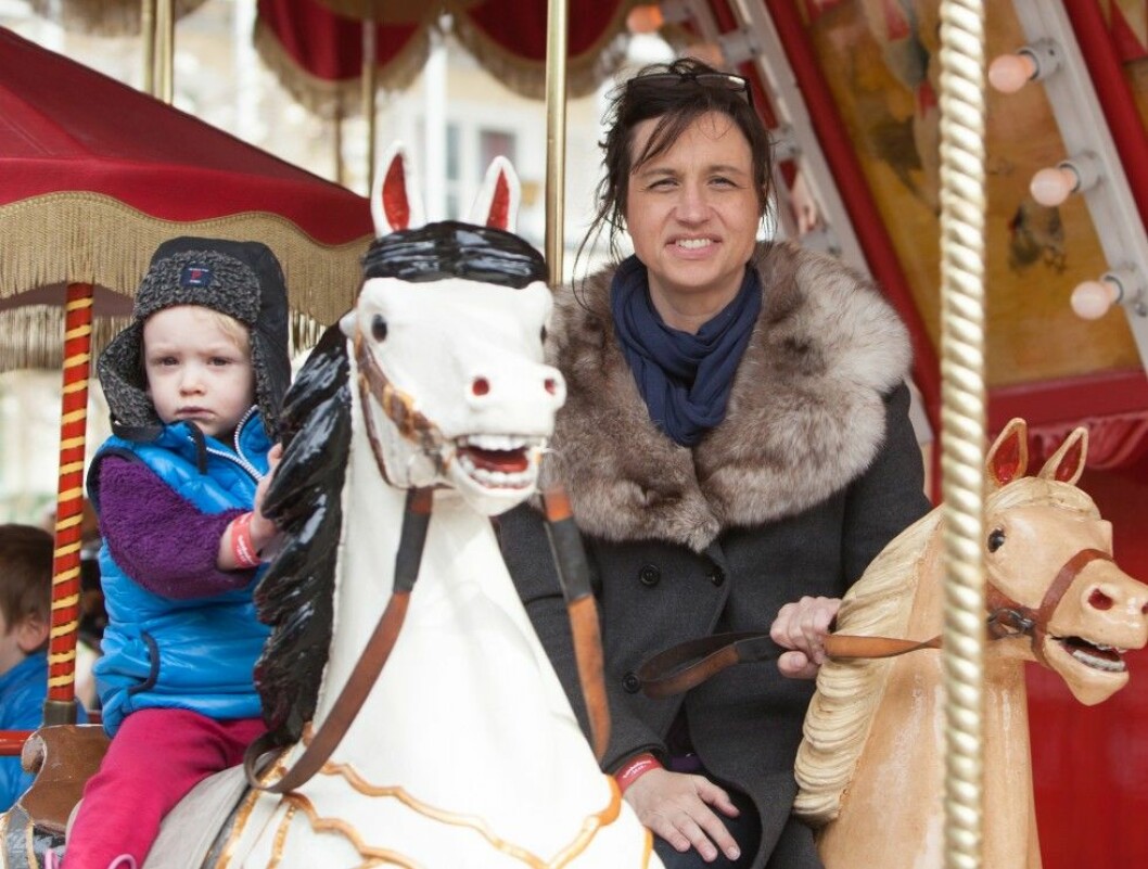 Invigning av Gr̦na Lund 2015-04-25. Petra Mede