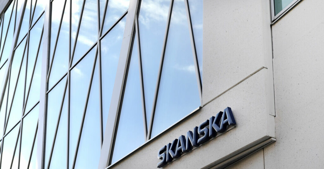 Byggkoncernen Skanska redovisar kvartalsrapport. Arkivbild Skanskas orderingång faller
