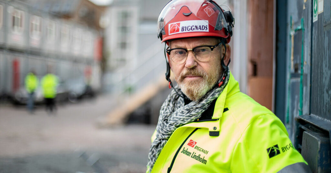 Byggnads ordförande Johan Lindholm. Arkivbild. Byggnads varslar om VVS-strejk
