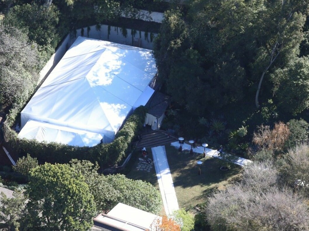 Än så länge har inga bilder läckt ut från festen som hölls på tomten i Beverly Hills. Foto: Stella Pictures Foto: Stella