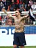 Zlatan Ibrahimovic montre ses tatouages pour une association humanitaire pendant le match PSG-Caen 25me journe au Parc des Princes  Paris