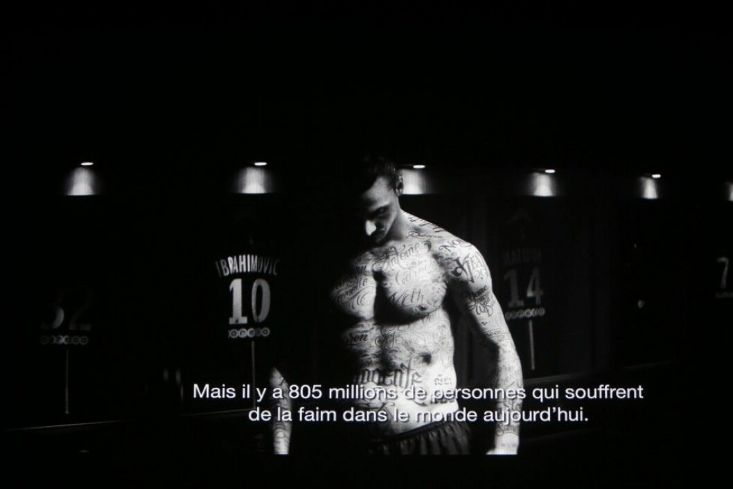 Zlatan i den hyllade PR-videon. Foto: Stella Pictures Zlatan Ibrahimovic of PSG attends a press conference