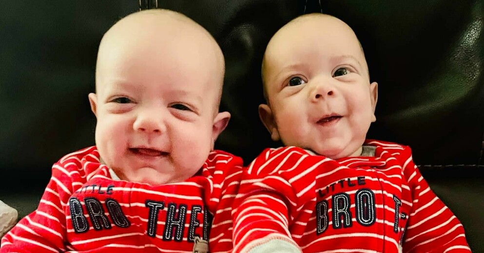 Barnen Colson och Cayden. Colson och Cayden