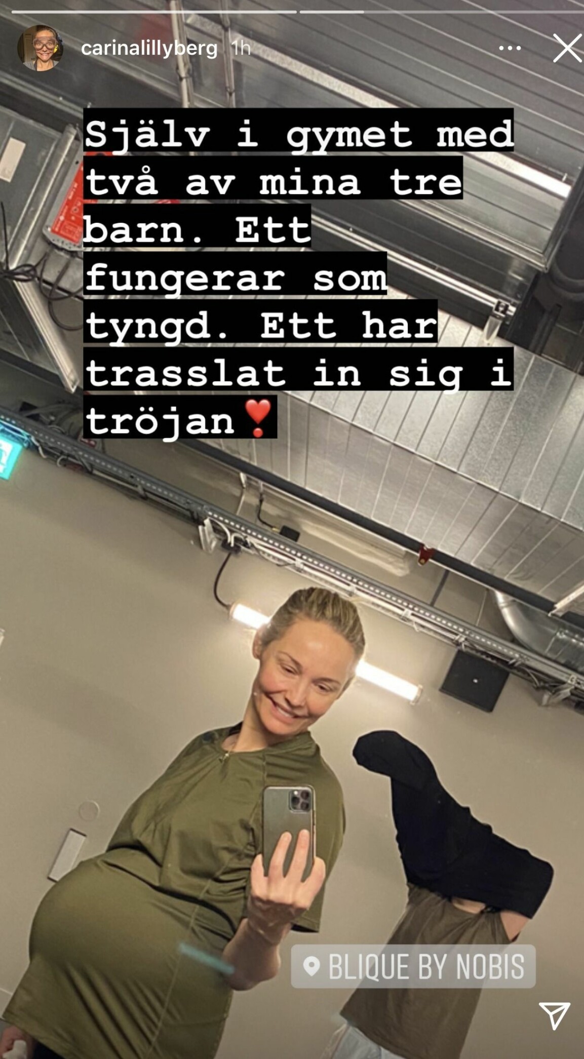 Foto: Instagram Carina Bergs Instagram story