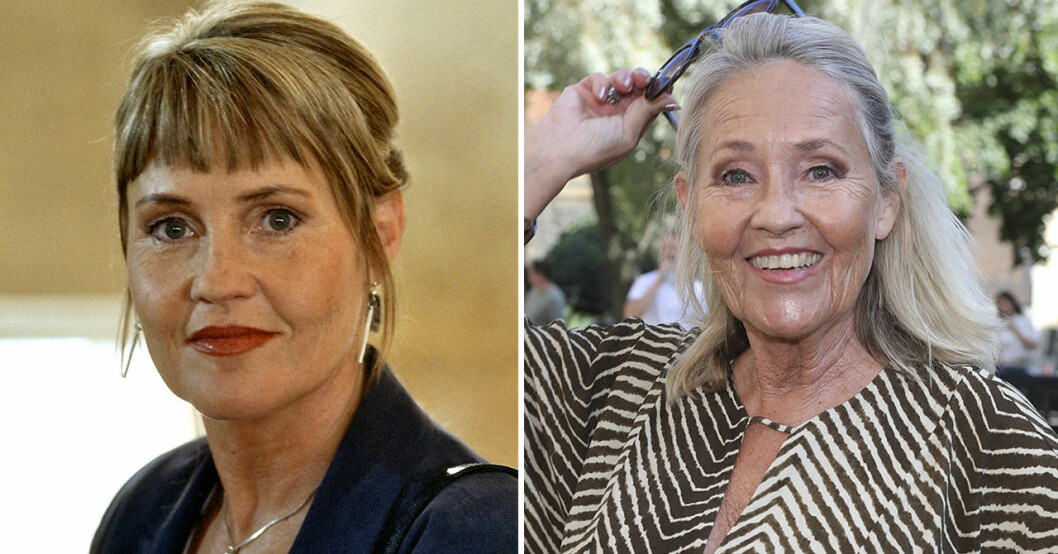 Carina Lidbom i Rederiet 1998 och hur hon ser ut i dag. Carina Lidbom i Rederiet 1998 och hur hon ser ut 2021.