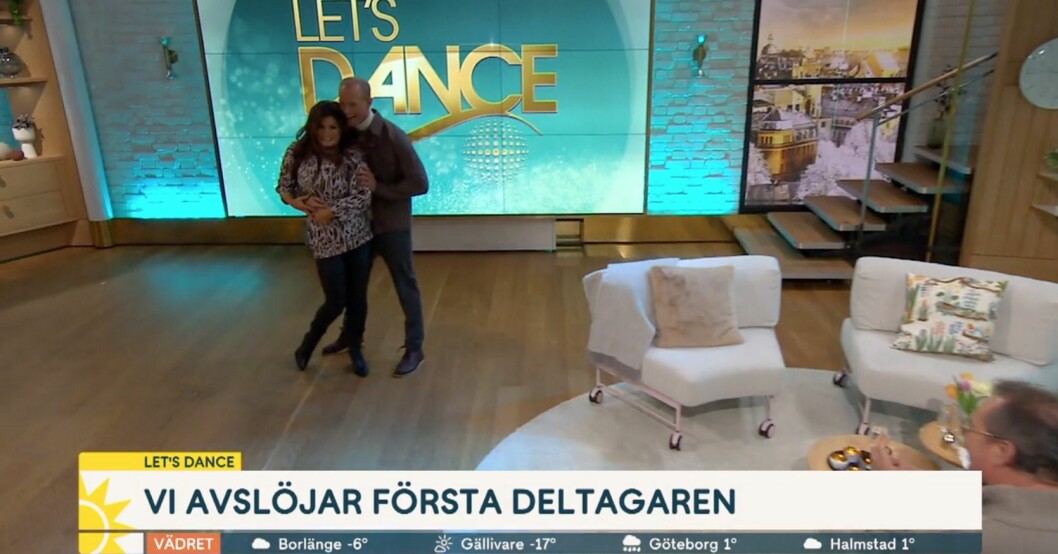 Carola och Tobias presenterades i Nyhetsmorgon. Carola Häggkvist, Tobias Karlsson