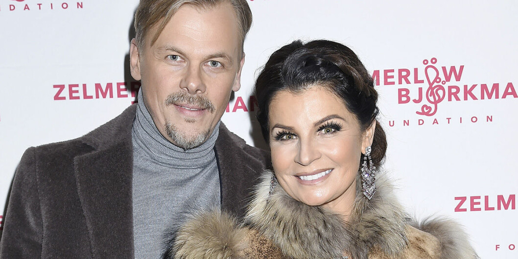 Carola Häggkvist med Jimmy Källqvist.