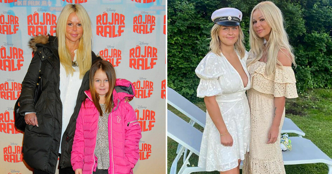 Michela Castellari och dottern Nicole 2013 och 2021. Michela Castellari och dottern Nicole 2013 och 2021.