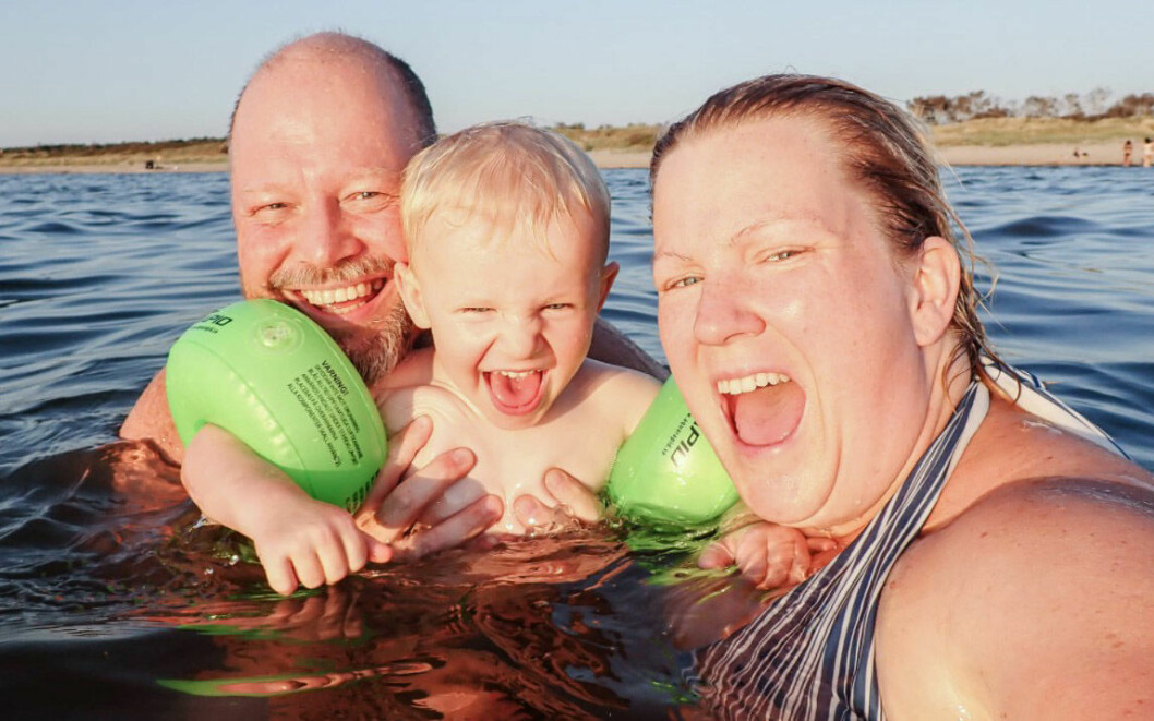 David med frun Anna-Karin och sonen Silas. <strong>Foto: Privat.</strong> David Castor från SVT:s Tro, hopp och kärlek med frun Anna-Karin och sonen Silas.