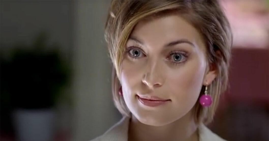 Cecilia som Cindy i Ica-reklamen, Cecilia Forss som Cindy i Ica-reklamen.