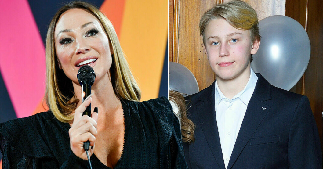Charlotte och sonen Angelo