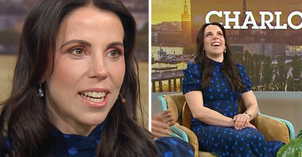 Charlotte Kalla avslöjar hemliga detaljerna om graviteten – i direktsändning