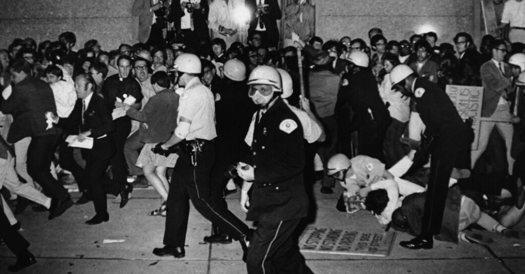 Chicago ska hålla Demokraternas konvent i augusti 2024. Vid konventet 1968 bröt massiva kravaller ut mot USA:s krig i Vietnam. Arkivbild Chicago nästa för Demokraternas konvent