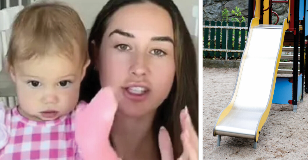 Unga mammans starka varning – efter olyckan på lekparken