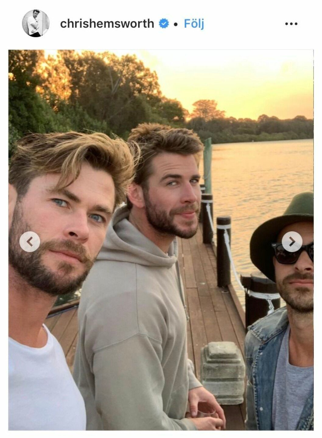 Bilden från Chris Hemsworths Instagram. Bilden från Chris Hemsworths Instagram.