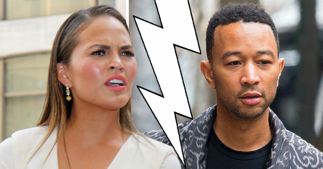 Chrissy Teigen är rasande på maken John Legend efter att han lämnat henne ensam med nyfödda sonen Miles för att sjunga på Billboard Awards.
