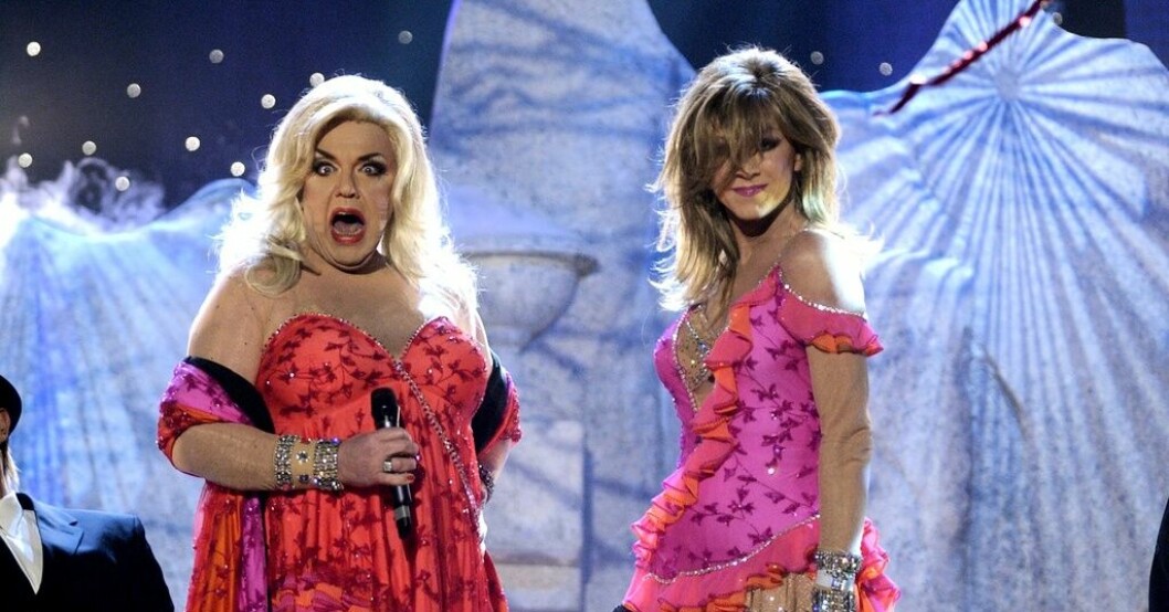 Christer Lindarw och Lars Flinckman tävlade i Melodifestivalen 2004 med "La dolce vita". Arkivbild. Svensk kulturkanon: Drag som banat väg