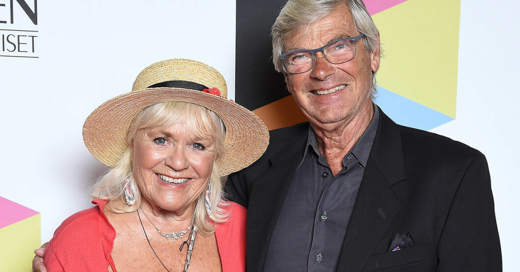 Christina Schollin och Hans Wahlgren. <strong>Foto: TT.</strong> Christina Schollin och Hans Wahlgren på Kristallen 2019.