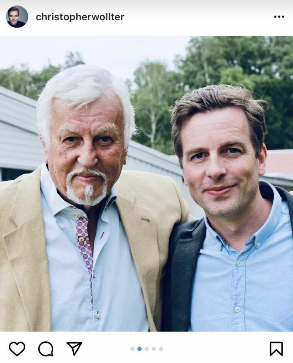 Christopher Wollter och sin pappa