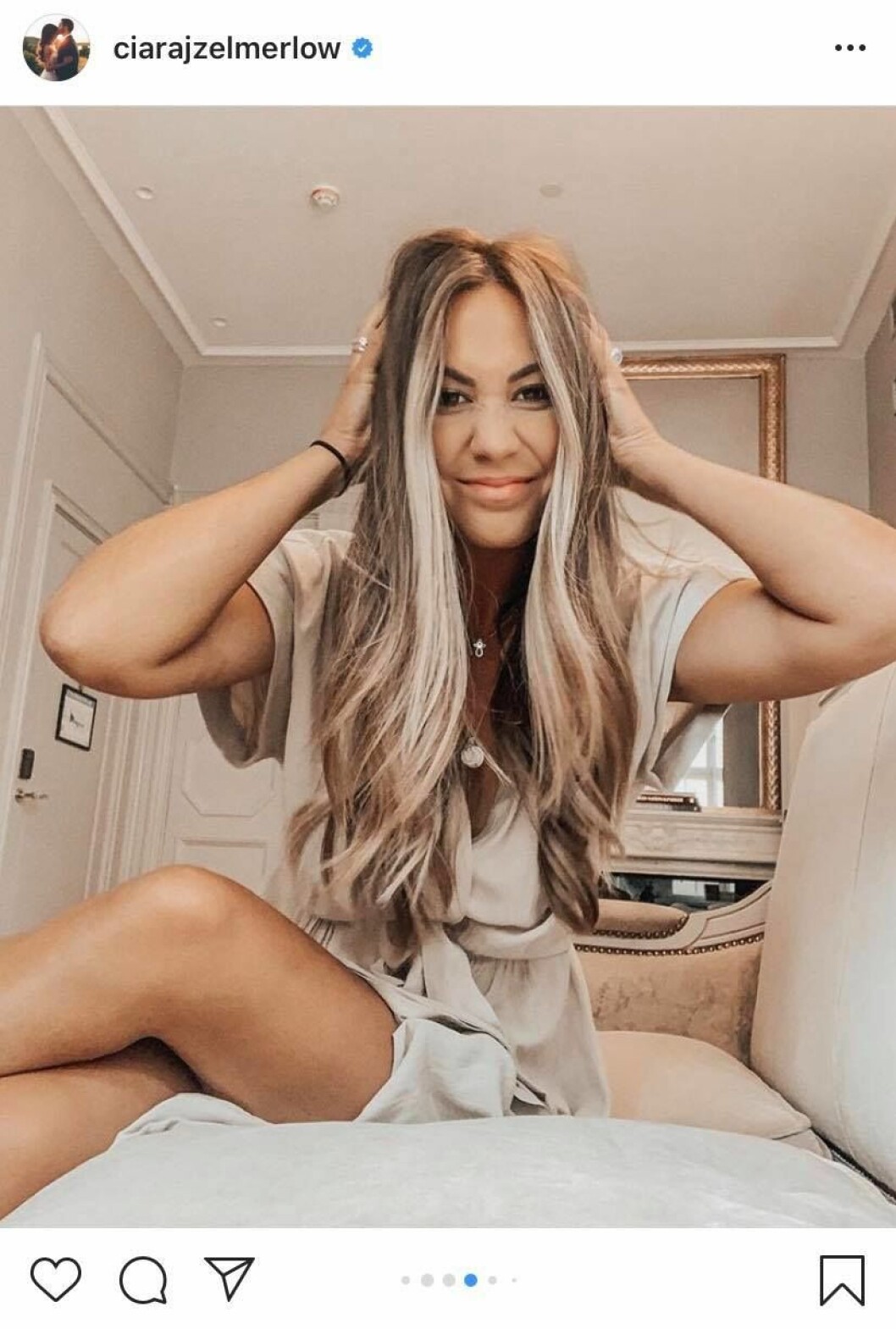 FOTO: Instagram Ciara Zelmerlöw förvandling, färgat håret