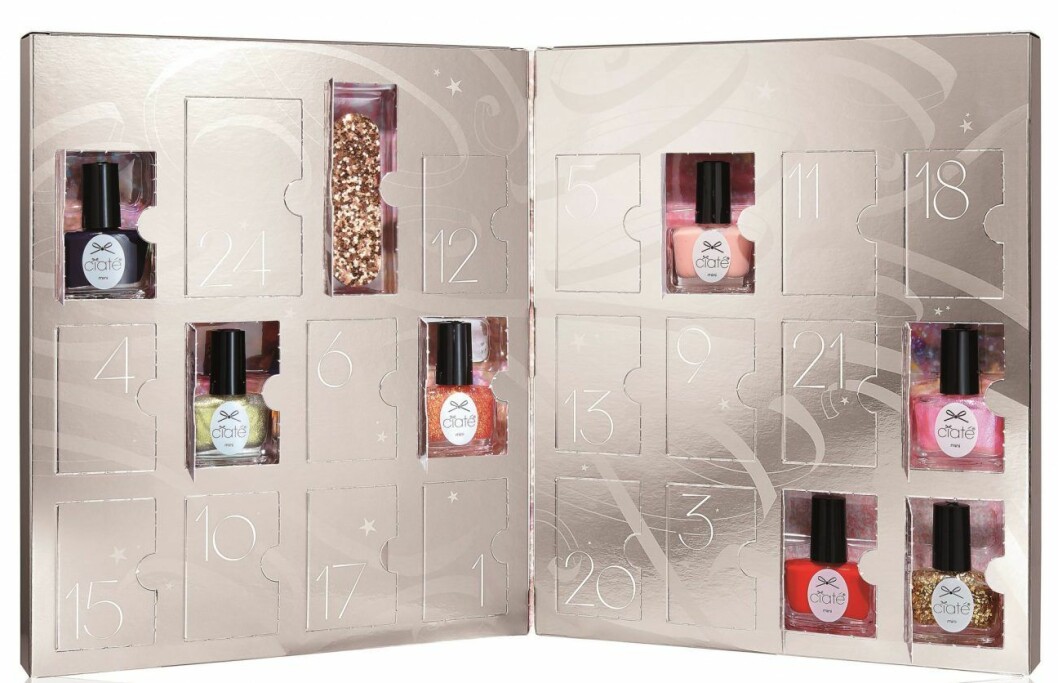 Silvrig box med nagellack