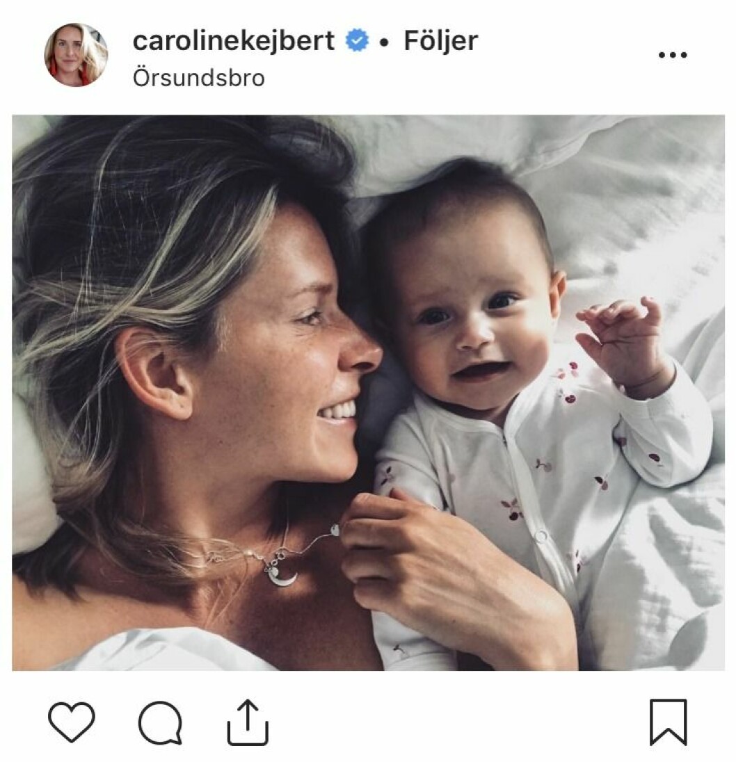 Caroline Kejbert tillsammans med dottern Wilda.