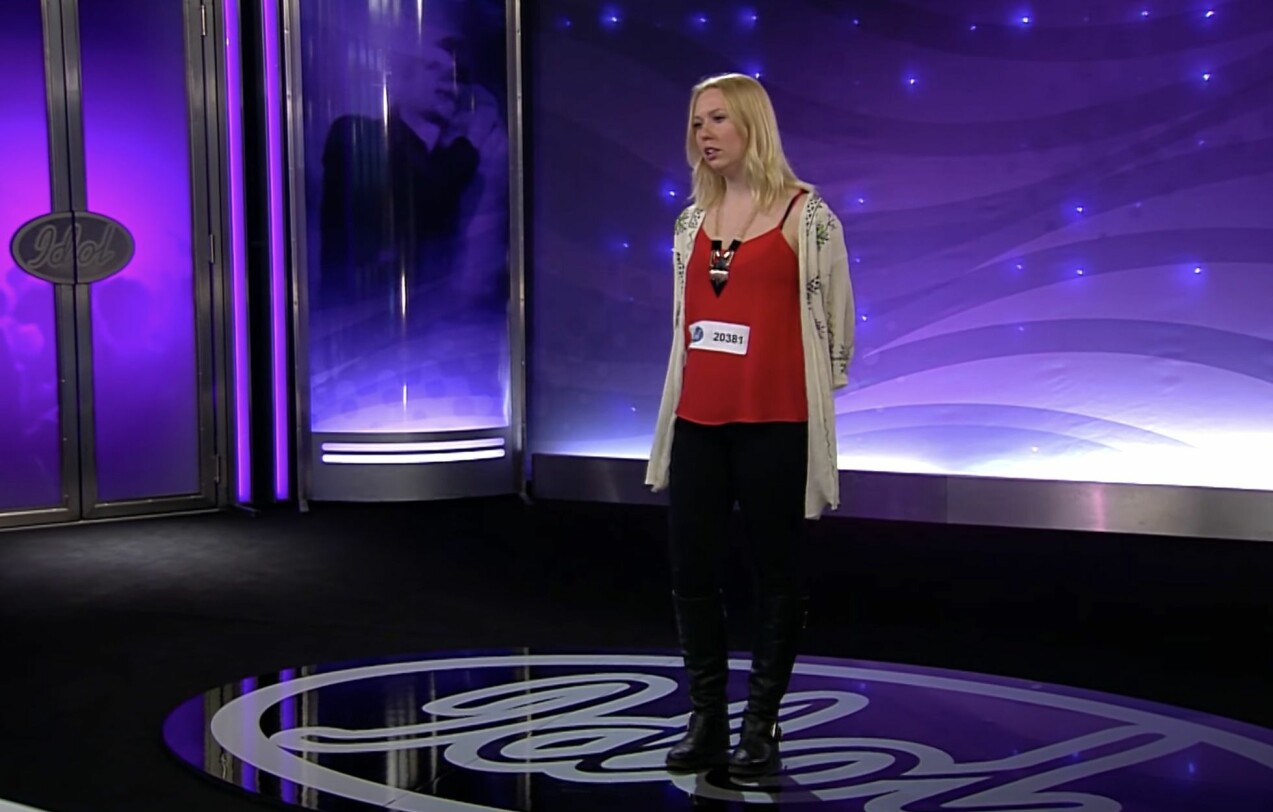 Clara Klingenström i <span class=" italic" data-lab-italic_desktop="italic">Idol</span> 2014. Clara Klingenström I IDOL 2014