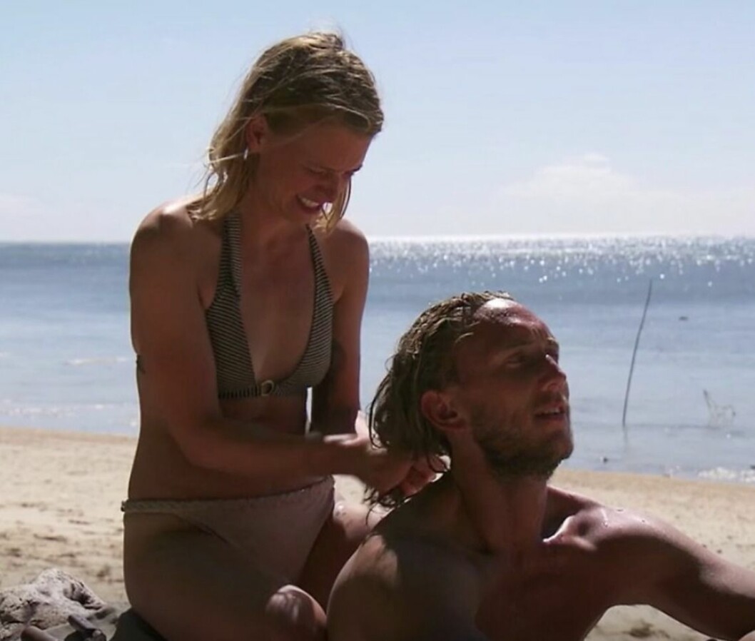 FOTO: TV4 Clara Henry och Christoffer Willén umgås i Robinson 2020
