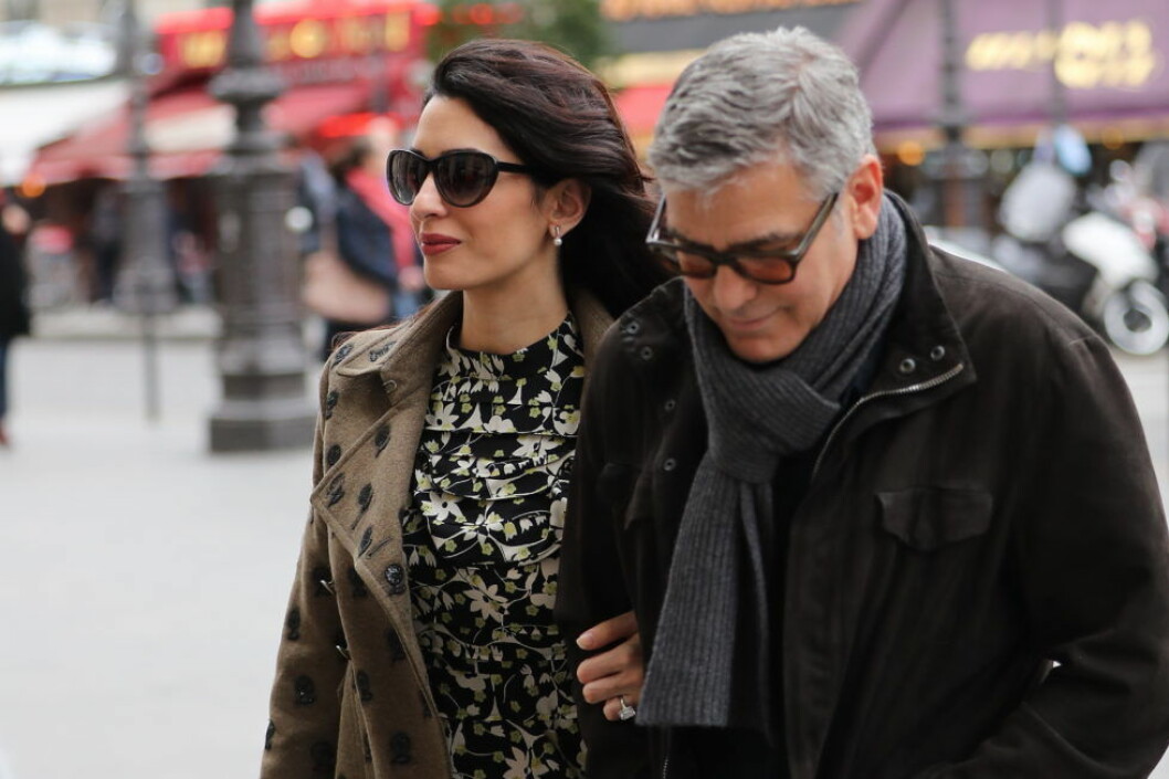 George Clooney och Amal.