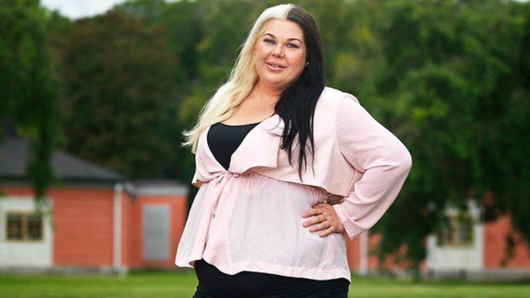Zandra Spångberg innan hon började sin resa i Biggest loser. Zandra Spångberg i Biggest loser