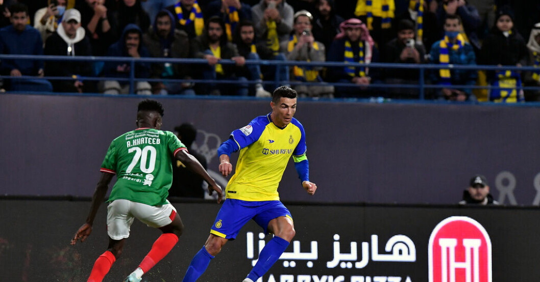 Cristiano Ronaldo är en av stjärnorna som flyttat till Saudiarabien, i hans fall al-Nassr. Arkivbild. Uefachefen om saudiska stjärnköp: "Ett misstag"