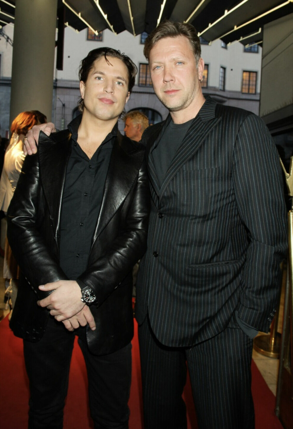 Daniel Collert och Mikael Persbrandt. Daniel Collert och Mikael Persbrandt på röda mattan