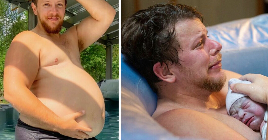 36-åriga transpersonen Danny födde själv sin egen dotter.