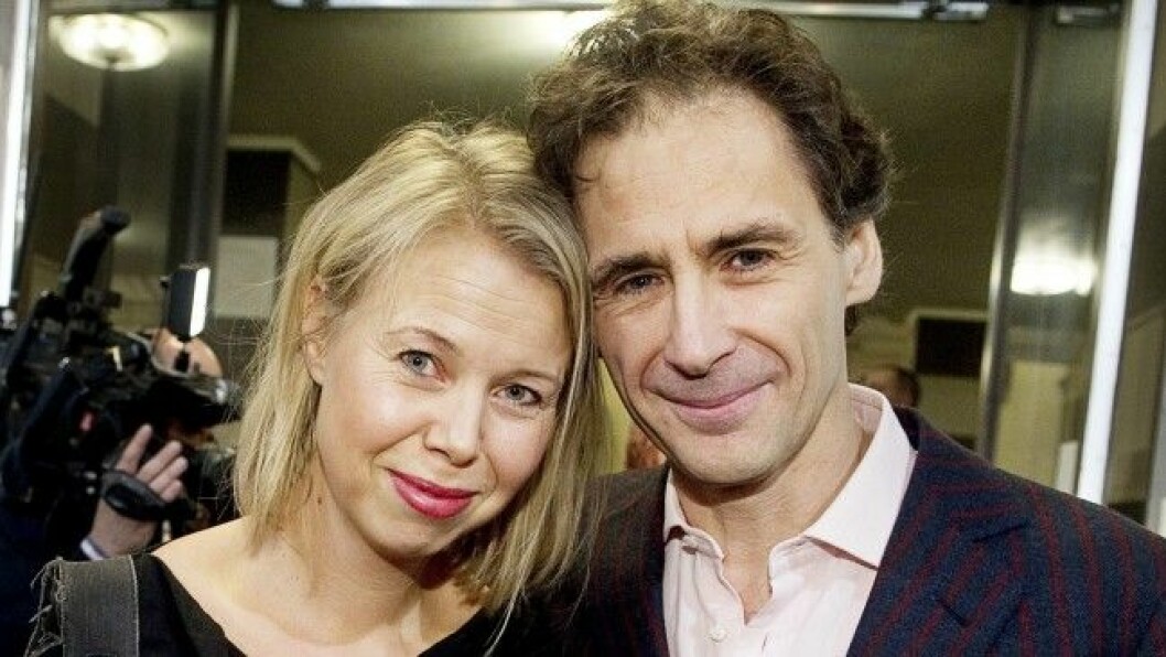 David Lagercrantz med hustrun Anne Lagercrantz. Foto: IBL David Lagercrantz med hustrun Anne Lagercrantz. Foto: IBL