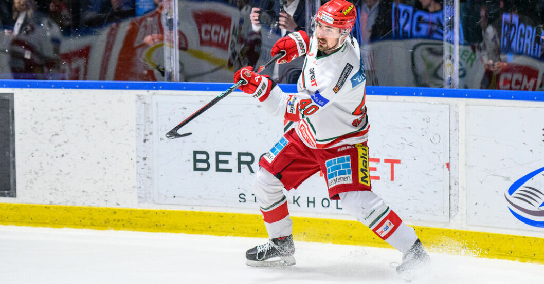 David Bernhardt gjorde ett av målen när Modo tog andra raka segern mot Djurgården och nu bara är en vinst från SHL-comeback. Arkivbild. Modo nära SHL: "Fokuserar på rätt saker"