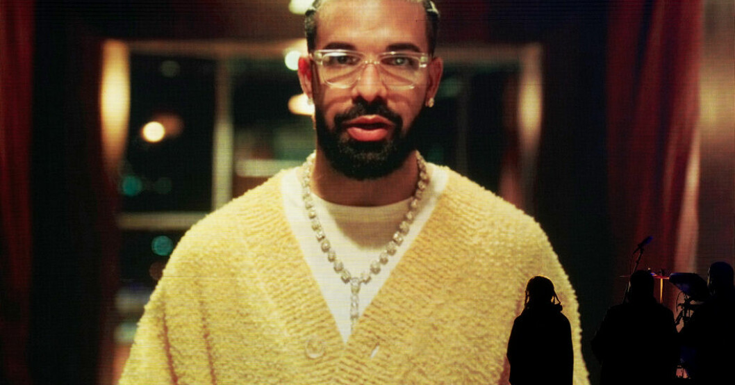 Den kanadensiske rapparen Drake. Arkivbild. Drake samplar Kardashian på ny singel