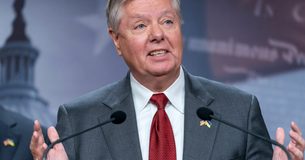 Den republikanske senatorn Lindsey Graham. Arkivbild. Rysk ilska mot amerikansk senator