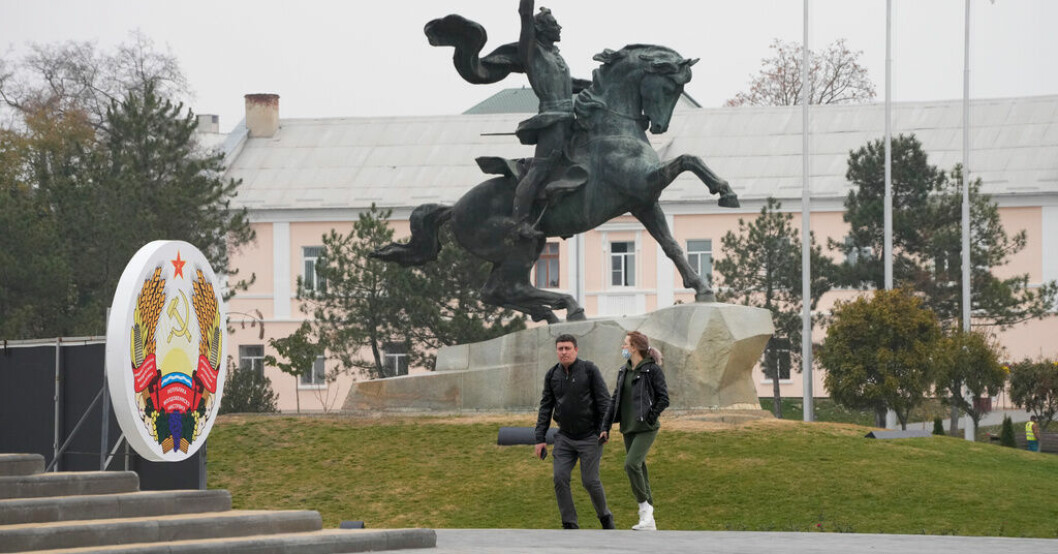 Den största staden, Tiraspol, i det Rysslandsstödda utbrytarstyret i regionen Transnistrien i östra Moldavien. Arkivbild. USA: Ryssland försöker destabilisera Moldavien