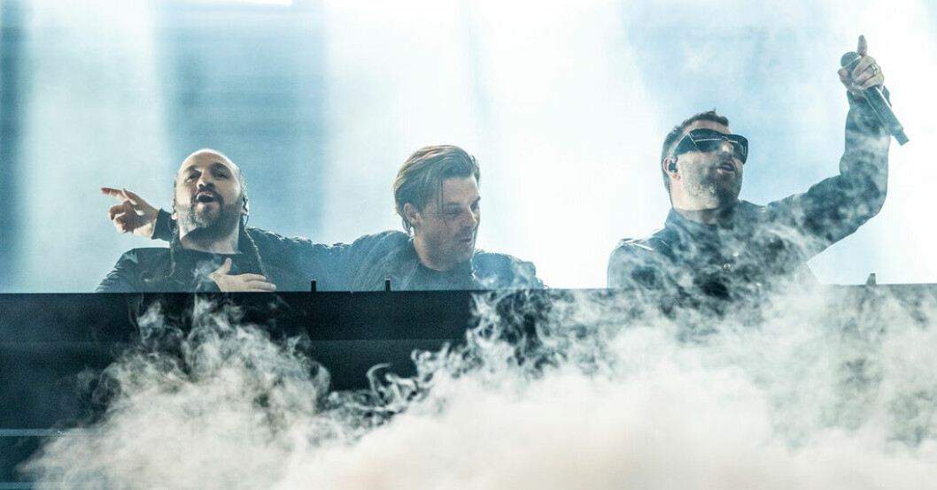 Den svenska dj-trion Swedish House Mafia kommer att uppträda i Saudiarabien. Arkivbild. SHM på scen under formel 1 i Saudiarabien
