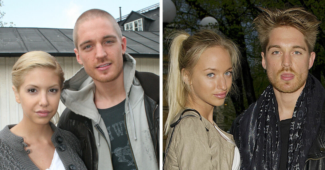 Dhani med Elena 2008 och med Amanda 2012. <strong>Foto: TT.</strong> Dhani Lennevald med ex-flickvännerna Natacha Peyre och Amanda Bergman.