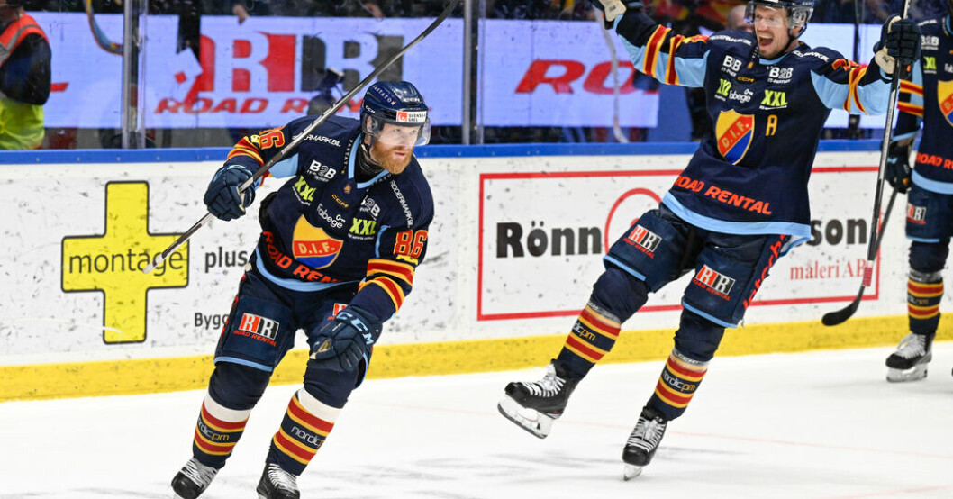 Djurgården jublar. Linus Klasen, till vänster, efter den sena kvitteringen. Nu väntar en sjunde och avgörande match på valborgsmässoafton. Djurgården vann igen: "Något man drömmer om"