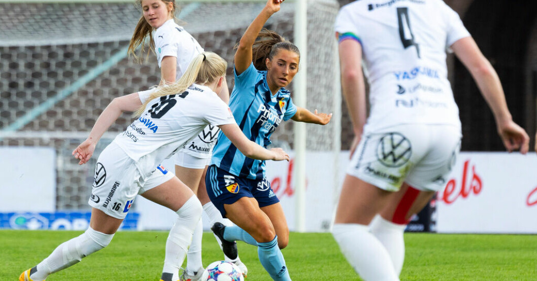 Djurgårdens Tilde Lindwall gjorde fyra mål i 7–0-segern mot Umeå i svenska cupen. Arkivbild. Lindwall fyramålsskytt i Djurgårdens cupkross