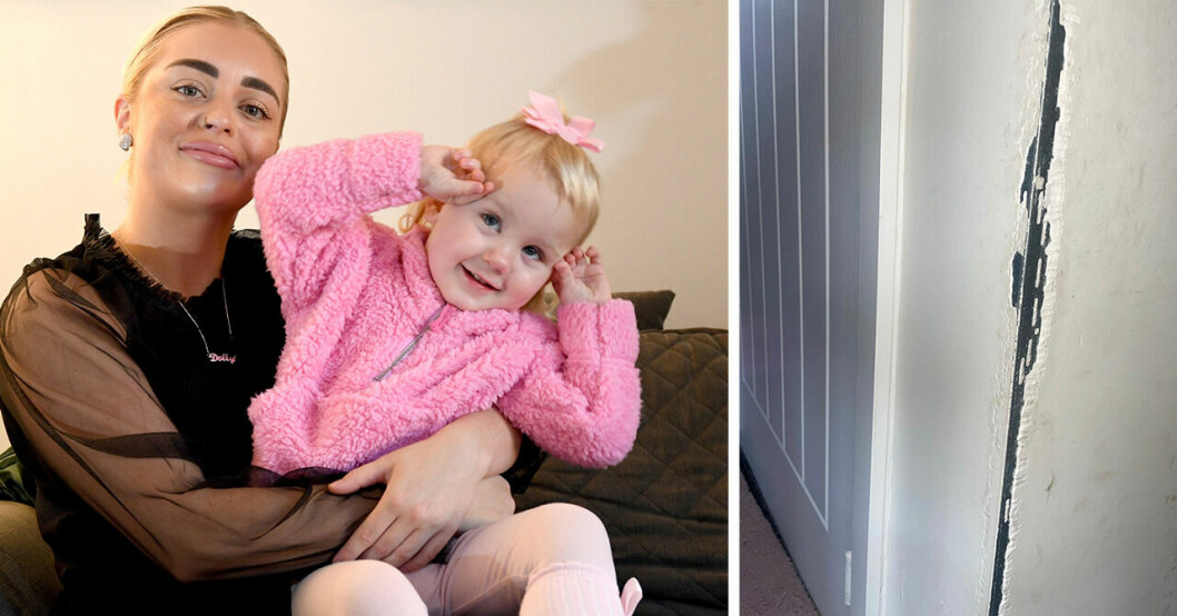 Dolly har autism och ätstörningen Pica. Nu har hon tuggat i sig delar av sovrumsväggen.