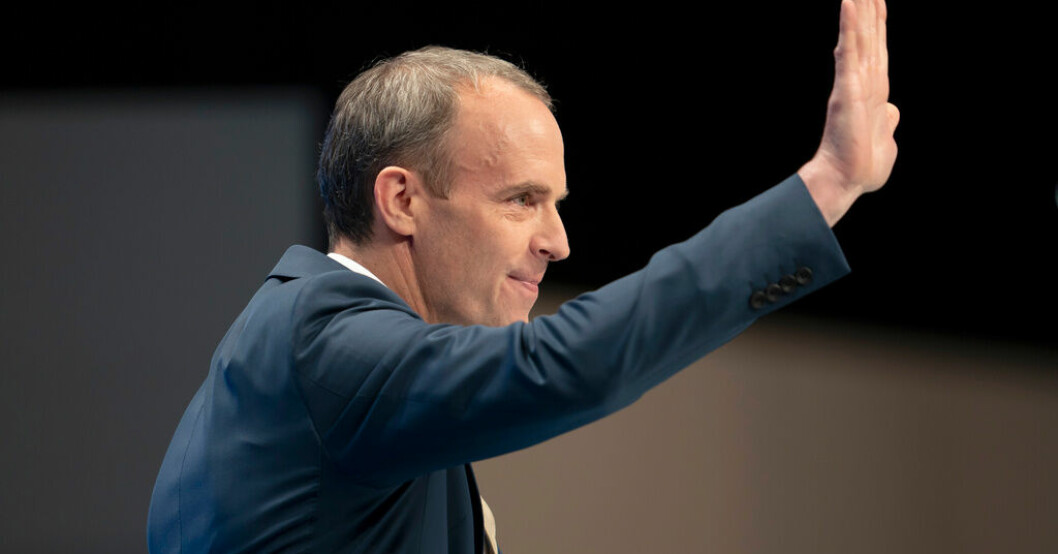 Dominic Raab avgår som vice premiärminister och justitieminister. Arkivbild. Minister avgår efter anklagelser om mobbning