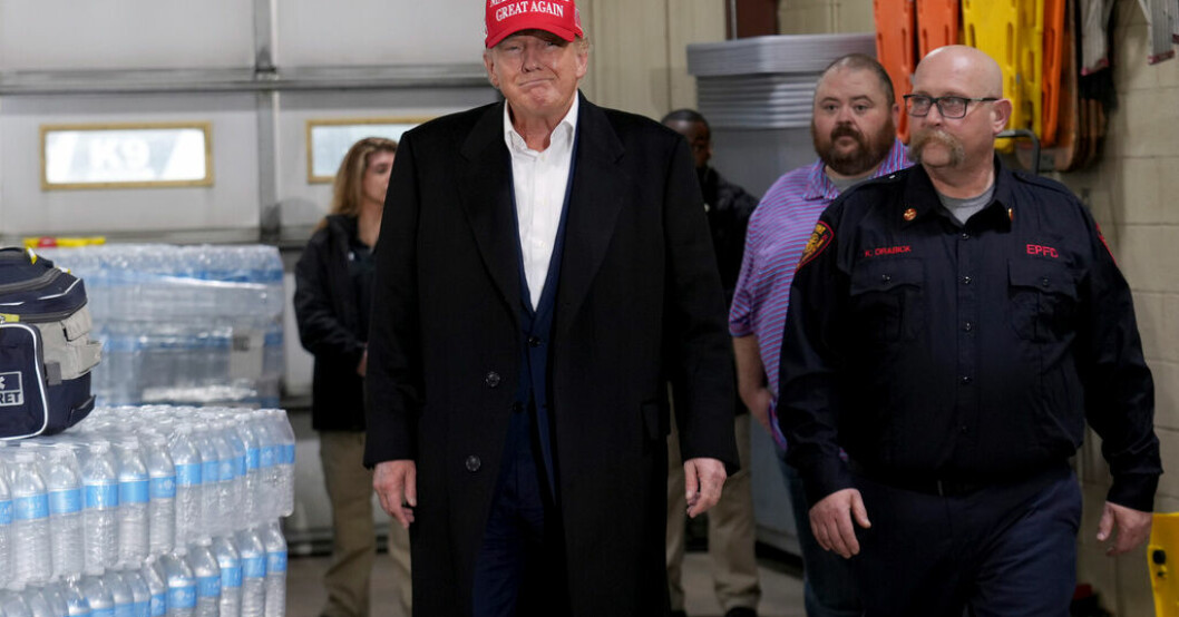Donald Trump besökte olycksområde