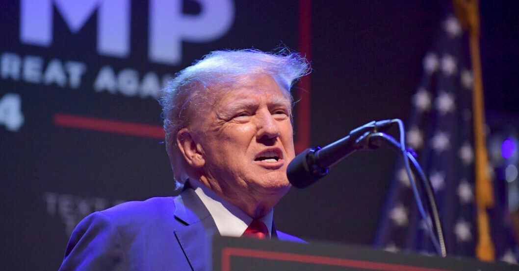 Donald Trump säger att han kommer att bli gripen. Arkivbild. Donald Trump kommer att gripas.